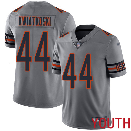 Chicago Bears Limited Silver Youth Nick Kwiatkoski Jersey NFL Football #44 Inverted Legend